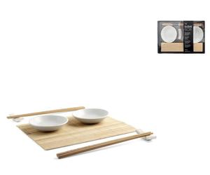 Sushi Box 9 Pezzi In Bambù E Porcellana H&H
