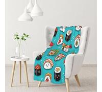 Sushi carino,Coperta morbida, calda, anti-pilling, in flanella, peluche, 76 x 102 cm