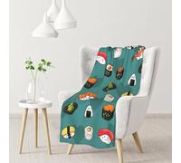 Sushi carino,Coperta morbida, calda, anti-pilling, in flanella, peluche, 76 x 102 cm