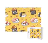Sushi carino e divertente,Puzzle in legno da 300 pezzi per famiglie, per adulti e adolescenti, decorazioni per la casa