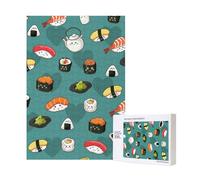 Sushi carino,Puzzle in legno da 300 pezzi per adulti e adolescenti
