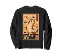 Sushi Cat Kawaii Japanese Felpa