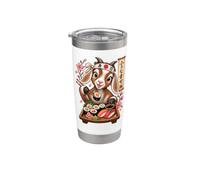 Sushi di capra carino Bicchiere termico in acciaio inox doppia parete