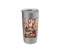 Sushi di capra carino Bicchiere termico in acciaio inox doppia parete