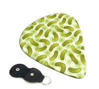 Sushi Dill Pickles Plettri per chitarra, 6 plettri per chitarra con stampa fronte/retro, adatti per chitarre acustiche, elettriche e bassi, inclusi 0,46 mm, 0,71 mm, 0,96 mm