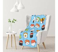 Sushi e sashimi,Coperta morbida, calda, anti-pilling, in flanella, peluche, 76 x 102 cm