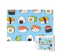 Sushi e sashimi,Puzzle in legno da 300 pezzi per famiglie, per adulti e adolescenti, decorazioni per la casa