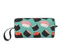 Sushi Food Pattern1 - Trousse portatile per cosmetici, da viaggio, con cerniera, per un accesso rapido