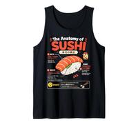 Sushi Giapponese Anatomia Cibo Arte Illustrazione Canotta