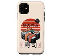 Sushi L'arte del sapore Cibo giapponese Retro Tramonto Design Custodia per iPhone 11