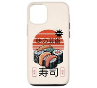 Sushi L'arte del sapore Cibo giapponese Retro Tramonto Design Custodia per iPhone 12/12 Pro