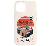 Sushi L'arte del sapore Cibo giapponese Retro Tramonto Design Custodia per iPhone 15