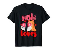 Sushi loves cute Cat Maglietta