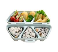 Sushi Mold - Rice Mold | Foldable Food Containers, Triangle Sushi Molds Rice Shaper, Use for Kids Adults Lunch Home School Office Picnic Camping Outdoor Road Trip, Pressure Onigiri Molds Shake Maker