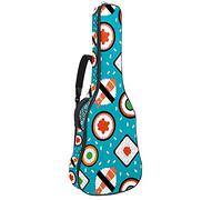 Sushi Pattern Guitar Gig Bag Impermeabile Cerniera Morbida Chitarra Zaino per Basso Acustico & Classica Folk Chitarra Elettrica Caso