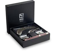 SUSHI PIATTI | SET DI PIATTI PER SUSHI | in Fine Porcellana | 6 Pezzi per 2 Persone | Autentico Giapponese | 2 Piatti per Sushi, 2 Ciotole per Salse e 2 Bacchette | In Confezione Regalo | (Ansen)