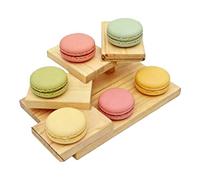 Sushi Plate - 4-Steps Wooden Stairs Display Stand, Sushi Plate Tiered Rack for Sashimi Tray Dessert Meat Presentation Home Restaurant Catering Party Kitchen Dining Table Counter Decor Display