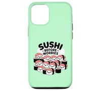 Sushi prima delle preoccupazioni Cibo Kawaii Custodia per iPhone 12/12 Pro