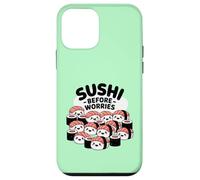 Sushi prima delle preoccupazioni Cibo Kawaii Custodia per iPhone 12 mini