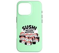 Sushi prima delle preoccupazioni Cibo Kawaii Custodia per iPhone 16 Pro