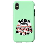 Sushi prima delle preoccupazioni Cibo Kawaii Custodia per iPhone X/XS