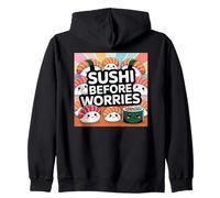 Sushi prima delle preoccupazioni Cibo Kawaii Felpa con Cappuccio