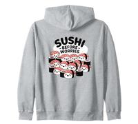 Sushi prima delle preoccupazioni Cibo Kawaii Felpa con Cappuccio