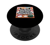 Sushi prima delle preoccupazioni Cibo Kawaii PopSockets PopGrip Adesivo
