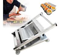 Sushi Roll affettatrice, 10 segmenti di riso rotolo di taglio strumento per | Strumento per affettare rotoli di sushi, ideale per tagliare perfettamente riso e prosciutto, perfetto per cucine domestiche