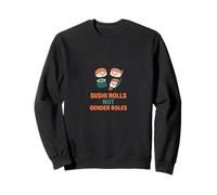 Sushi Rolls Non Ruoli di Genere Carino Uguaglianza Cibo Pun Felpa