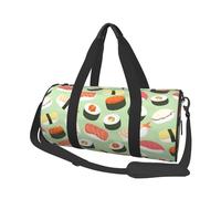 Sushi Su Verde Stampato, Borsone da viaggio di grande capacità Borsa rotonda Borsa da viaggio sportiva Borsa da viaggio Borsa da fitness