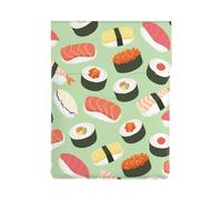 Sushi su verde stampato, Custodia per laptop in pelle PU, borsa per notebook, custodia per laptop, custodia per tablet