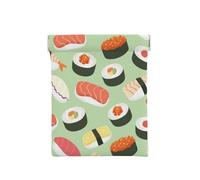 Sushi Su Verde Stampato, Spremere il portafoglio superiore da donna Borsa portaoggetti Piccola portamonete Portamonete