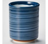 Sushi Yunomi Mino Oggetto Giapponese Verde Tè Coppa Taglia L Blu Pennello Segni