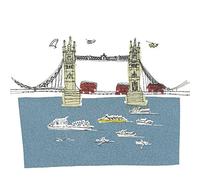 Susie Brooks alla Torre Londra II su Tela, 40 x 40 cm, Motivo: Impronte, Colore: Multicolore