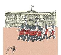 Susie Brooks Cambio Sono di Guardia Buckingham Palace II su Tela, 40 x 40 cm, Motivo: Impronte, Colore: Multicolore