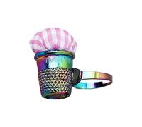 susiodeu Anello per spilli, ago da cucito, spilli da dito regolabili, inserto per ago ricamo, robusto e durevole. Un posto sicuro per riporre gli dito, Stile D