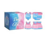 susiodeu Scatola da gioco estraibile per rivelare il sesso del bambino, custodia per il voto e rivela l'urna per la festa del neonato, bomboniere, decorazioni, collezione di biglietti