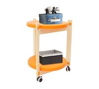 Susoso Comodini, tavolino con 3 ruote universali, portata totale circa 25 kg, per bar 42 x 58 cm, bianco e arancione
