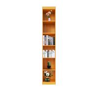 Susoso Libreria alta sottile, 6 ripiani, portariviste a qualsiasi livello, portata massima circa 5 kg, per piante in vaso, 30 x 24 x 180 cm, colore legno