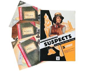 Suspects Murder Mystery Game 3 Cases to Solve 1 to 6 Players 60 Minutes