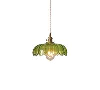 Suspension en verre Vert Style Vintage américain pour Salle à Manger, Ferme et séjour Chez l'habitant - Lustre E27 à Longueur réglable