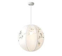 Suspension Globe en Tissu Blanc Coastal de 41,5 cm - Lustre à Hauteur réglable pour Salle à Manger, Salon, Cuisine et Couloir