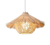 Suspension Rustique en rotin tissé à la Main de 50 cm pour Cuisine, Salle à Manger et Salon