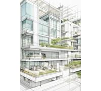 Sustainable Architecture Grid Sketchbook - Modern Green Building Design Notebook for Technical Drawing, Drafting & Creativity