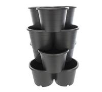 SUSTANIA Set di 1 torre per patate a 4 piani, dimensioni: 66 x 42 x 40 cm, vaso per patate e verdure, prodotto in UE, colore: antracite