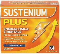 Sustenium Plus 20 Bustine Integratore per Energia Fisica e Mentale Gusto Limone e Miele