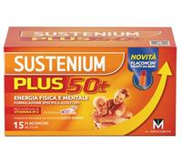 sustenium Plus 50+ Integratore Energia Fisica e Mentale 15 Flaconcini 20 ml