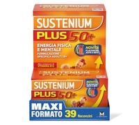 Sustenium Plus 50+ Integratore Alimentare Energizzante con Vitamina B12 ad Alto Contenuto, Formula per Adulti 50+ in Pratici Flaconcini. Energia in un Sorso, confezione da 39 Flaconcini da 20 ml