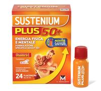 Sustenium Plus 50+ Integratore Alimentare Energizzante con Vitamina B12 ad Alto Contenuto, Formula per Adulti 50+ in Pratici Flaconcini. Energia in un Sorso, confezione da 24 Flaconcini da 20 ml